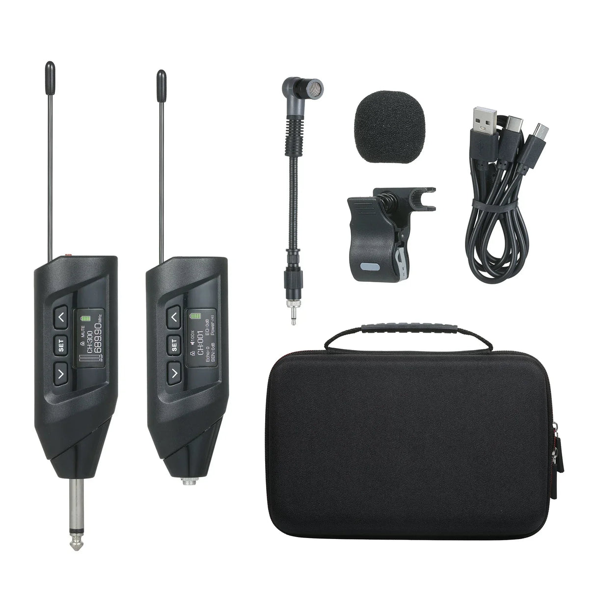 Professional Baomic TR15 Saxophone UHF Wireless Microphone System