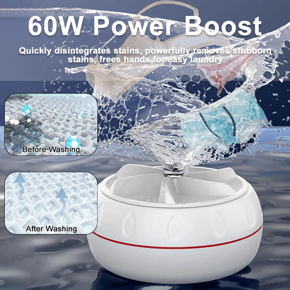Portable Turbo Washing Machine Hight Power Mini Ultrasonic