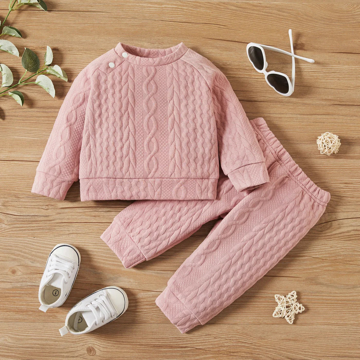 Newborn Baby Girl Boy Clothes Set Solid Color