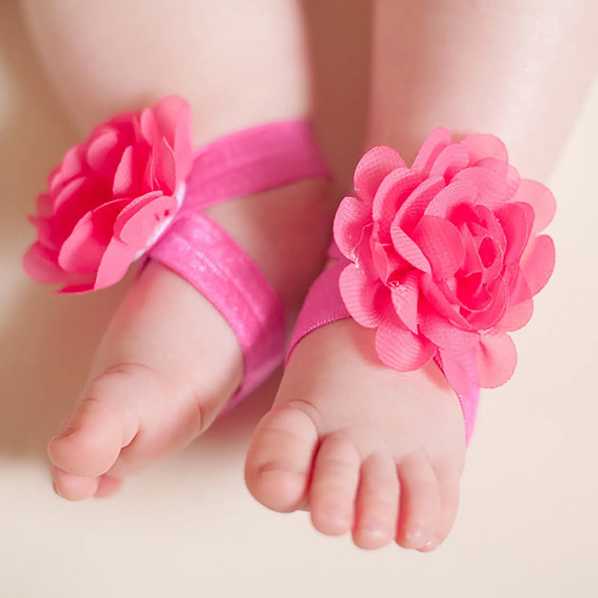 Cute Flower Chiffon Baby Sandals Soft Breathable Solid