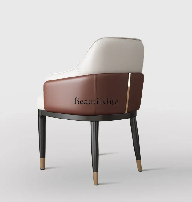 Light Luxury Ecological Leather Dining Table and Chair