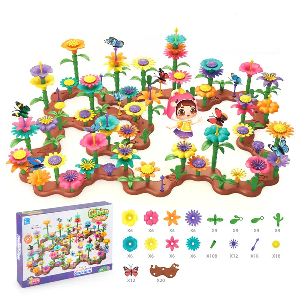 Flower Garden Building Toys Girls Stacking Game Toddlers