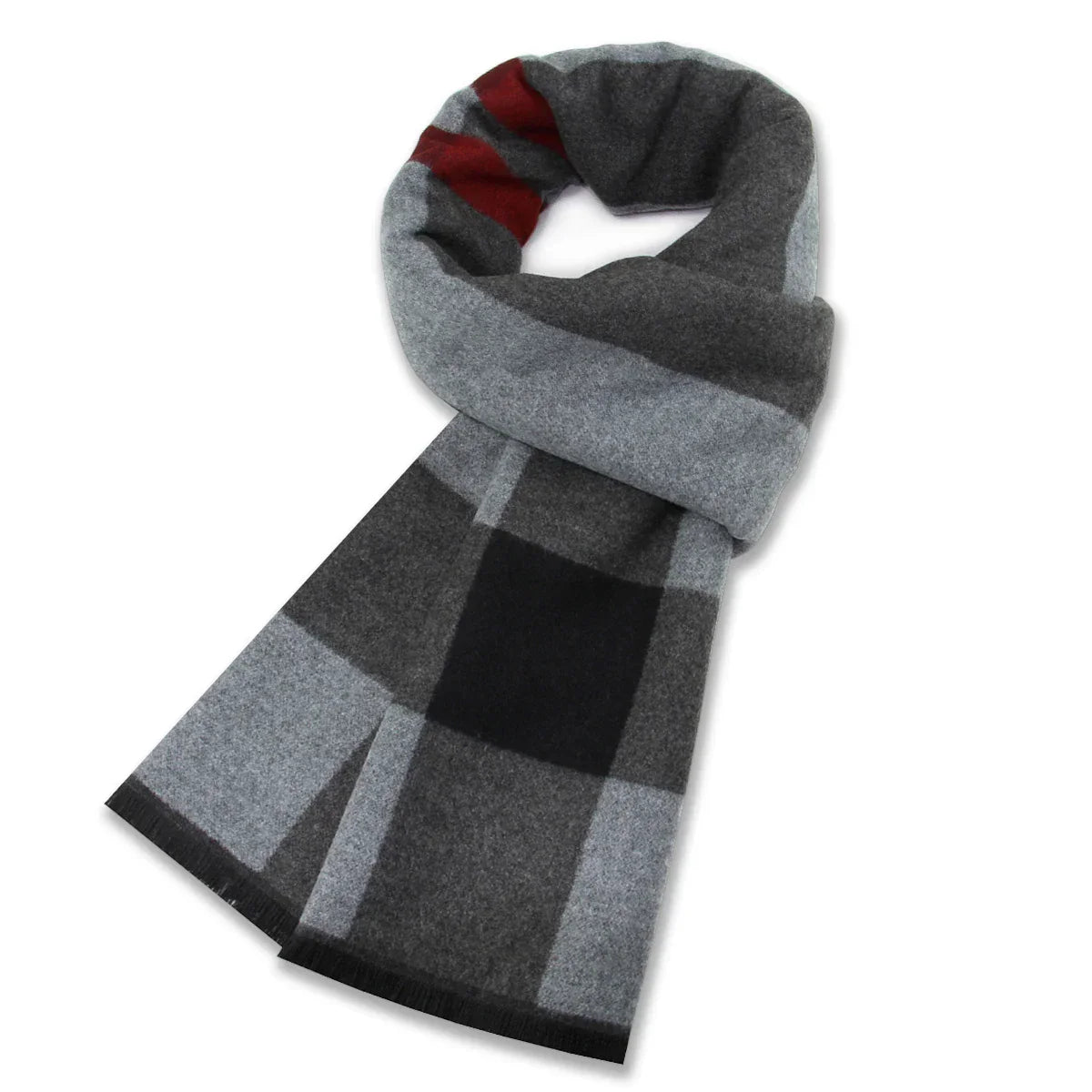 High Quality Men Scarf Autumn Winter Plaid Knitted