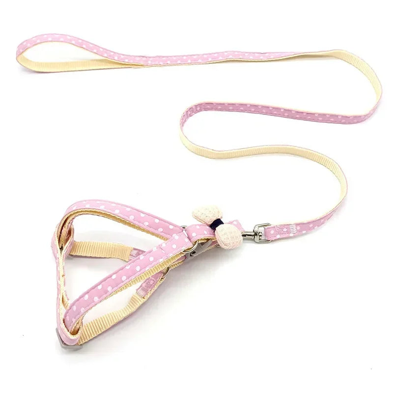 Dog Harness with 1.2m Traction Leash Adjustable Collars
