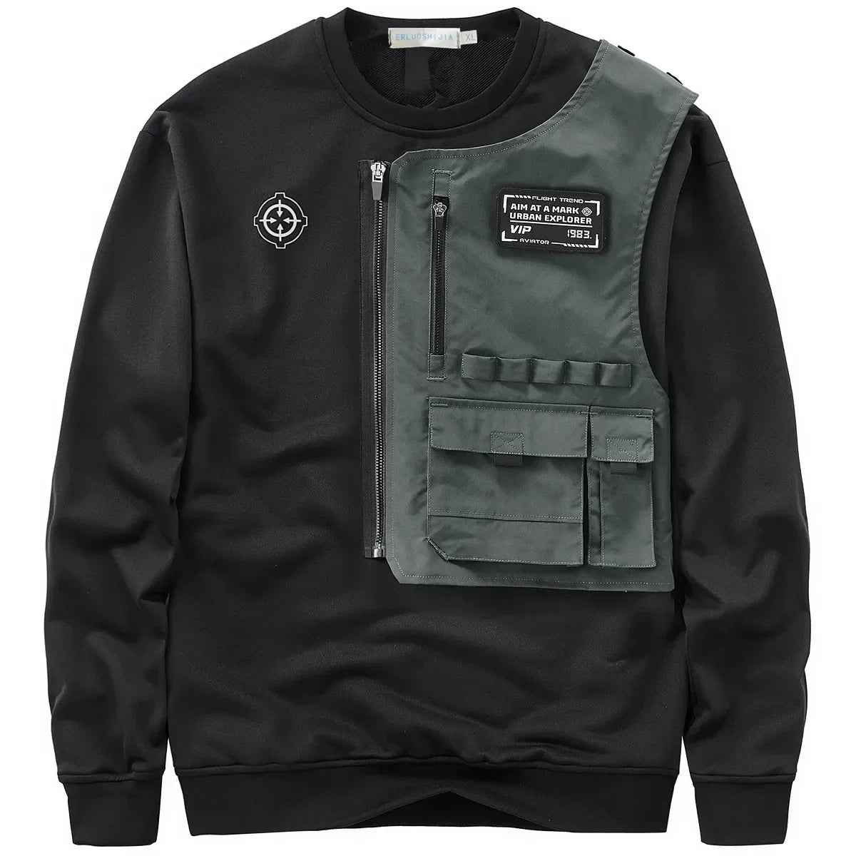 Trendyol Men Black Techwear 100% Cotton Patch Stich