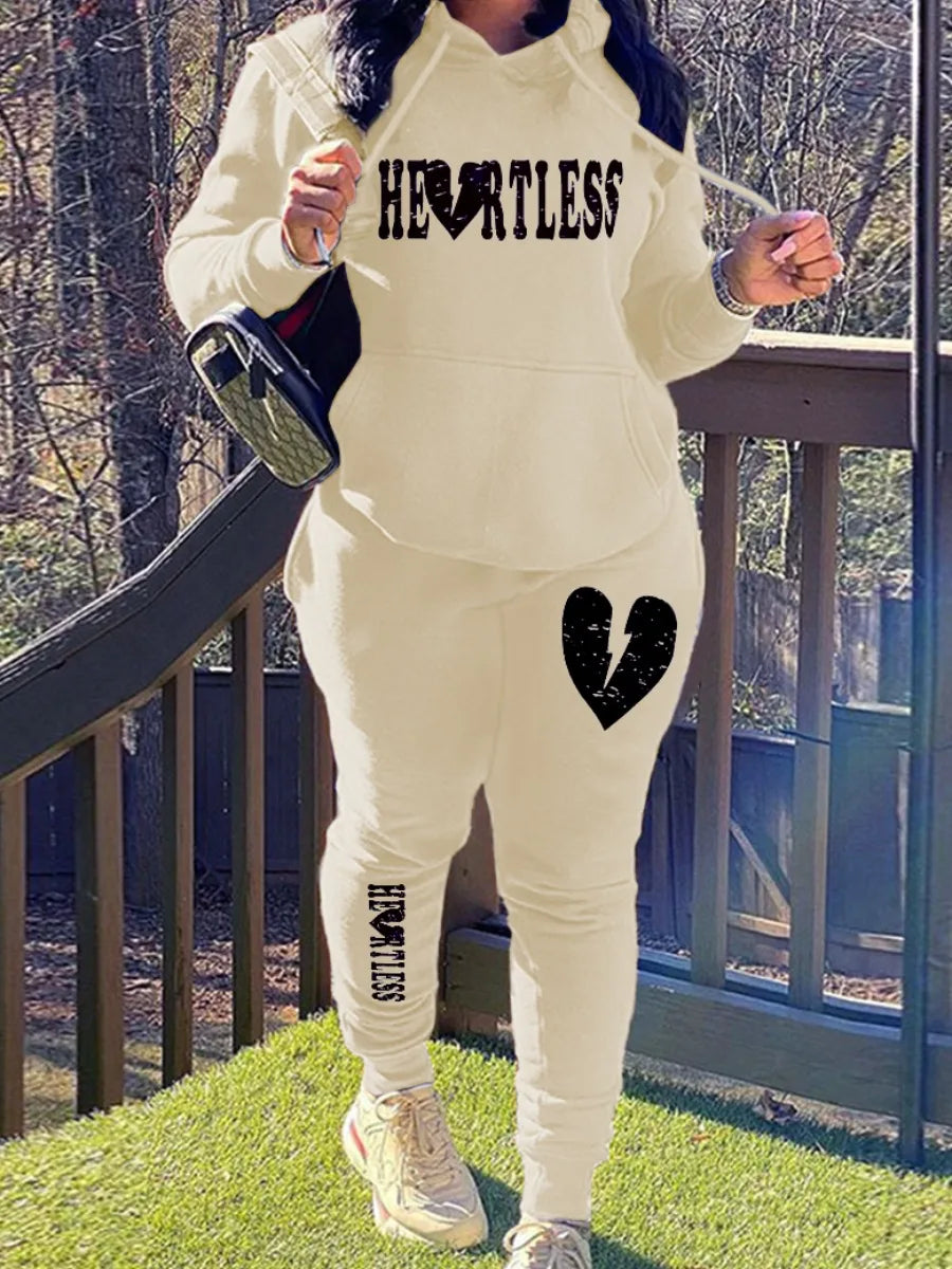 LW Plus Size Woman Tracksuit Two Piece Set