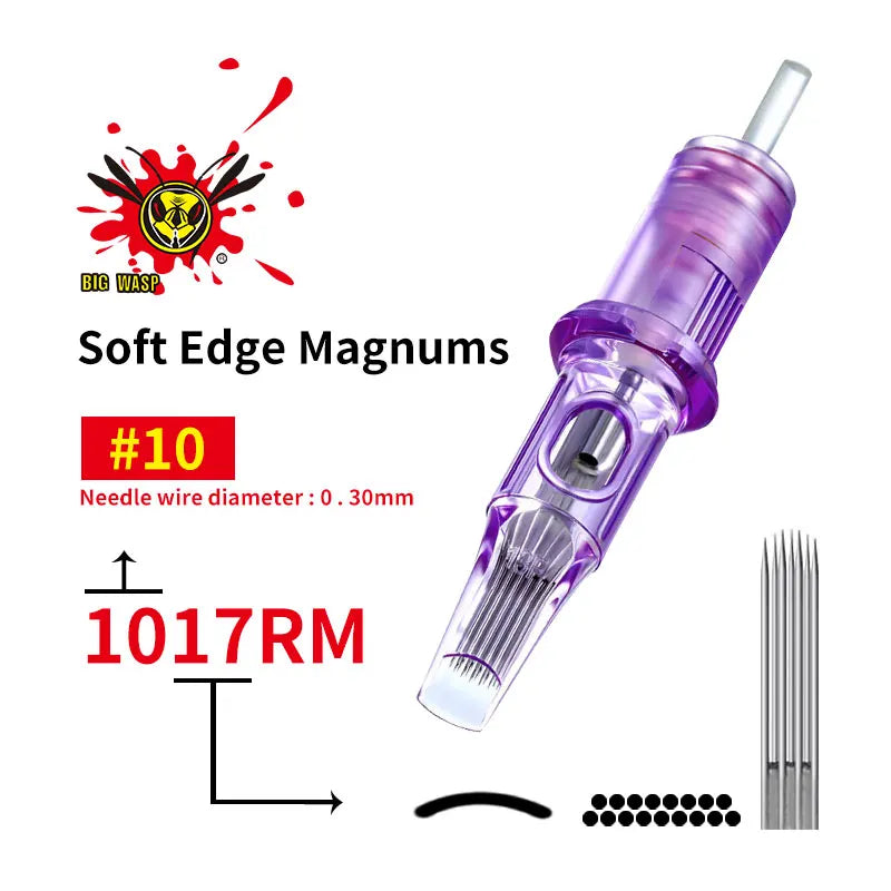 BIGWASP Purple Cartridge Tattoo Needles RM Professional Disposable