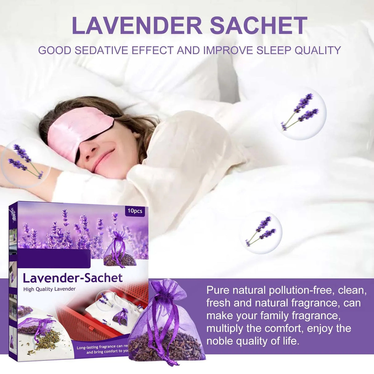 Lavender Scented Hanging Air For Drawers Wardrobes And