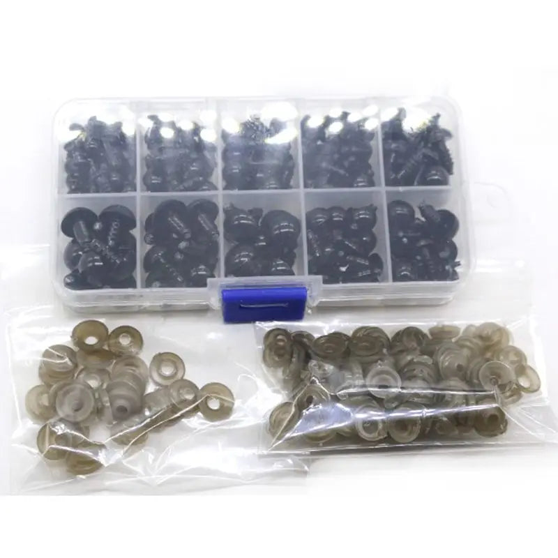 6-12mm Black Safety Screw Eyes for Doll's Crafts
