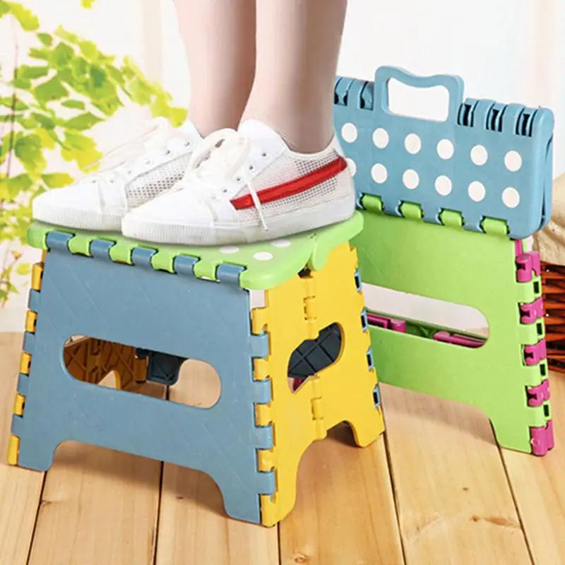 Folding Stool Lightweight Durable Plastic Stool With Handle