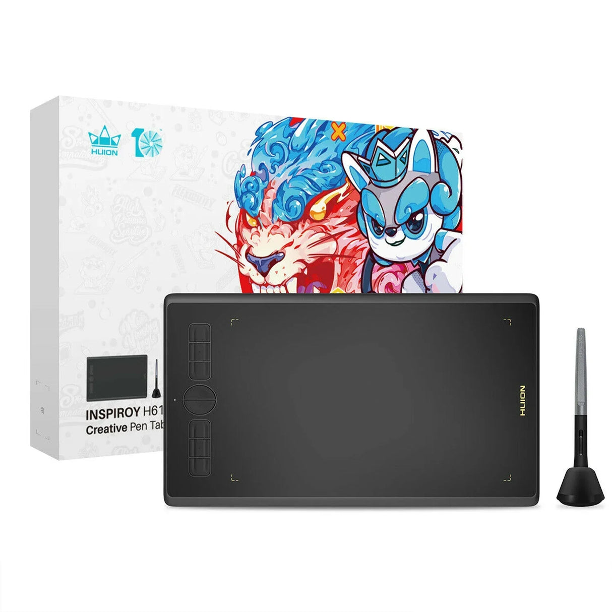 HUION H610X Graphics Tablet 10x6.25 Inch Digital Tablets