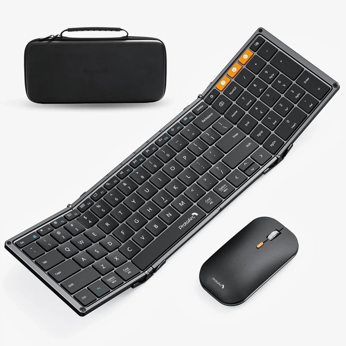 ProtoArc XKM01 Tri-Fold Bluetooth Wireless Keyboard and Mouse