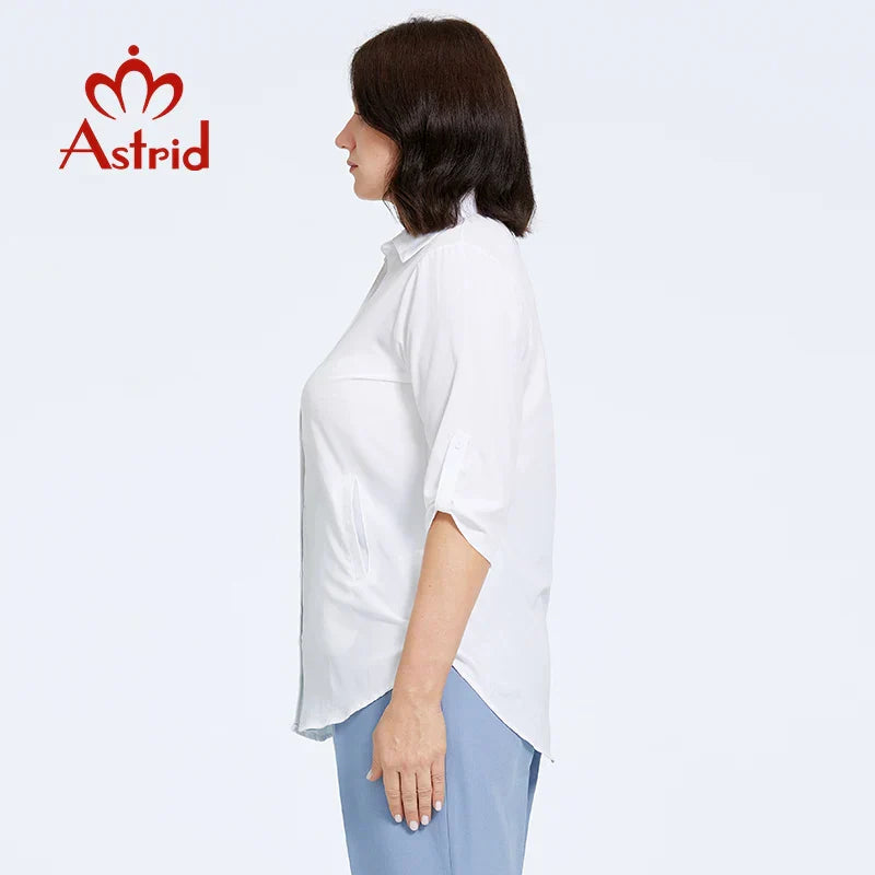 Astrid Autumn Womens Shirt Blouses 2023 Elegant Office