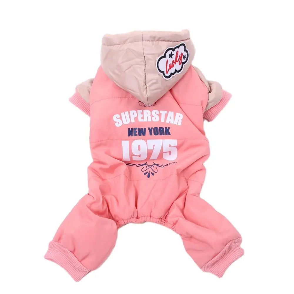 Dog Cat Warm Jumpsuit Hoodie Windbreak Apparel Pet