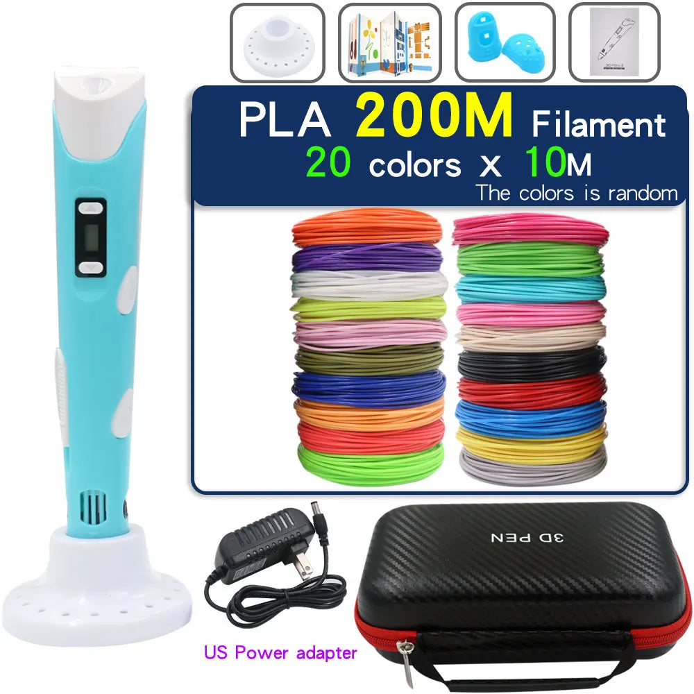 Creative 3D Printing Pen for Kids - LCD
