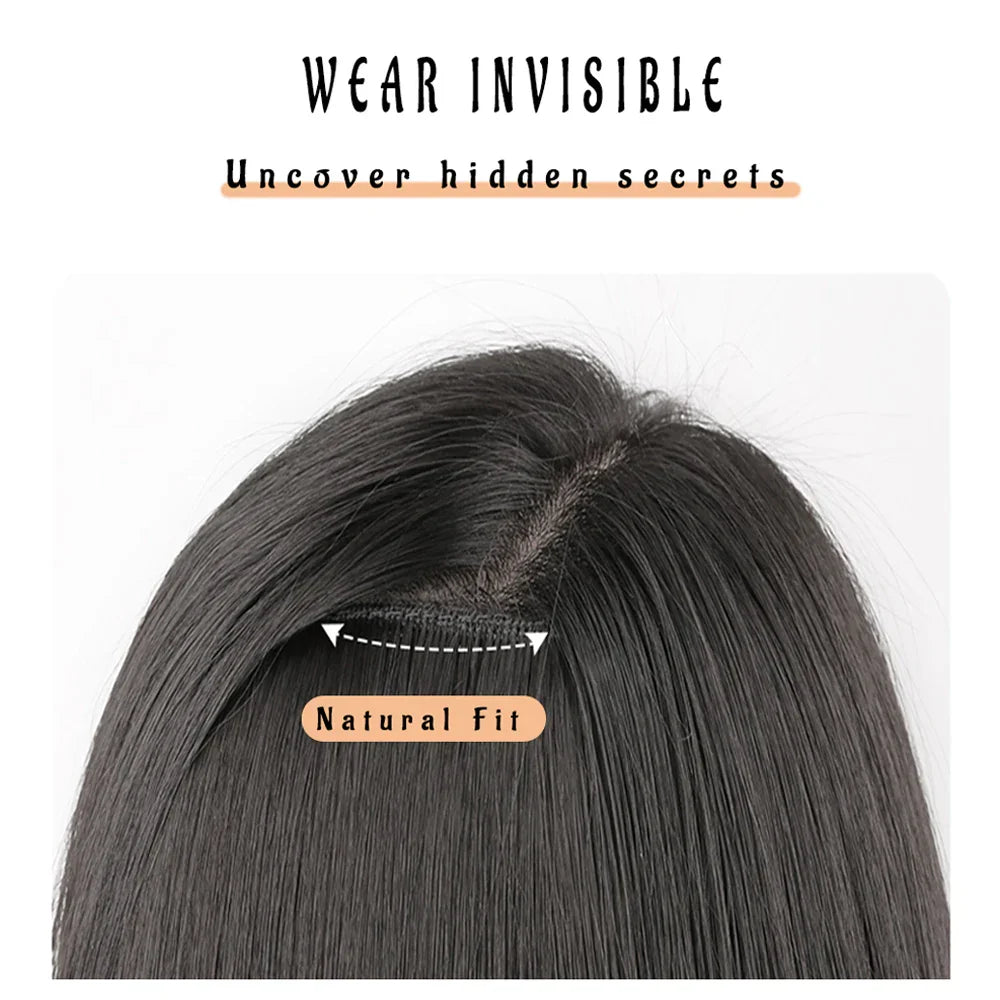 WEILAI Women's V-Shaped Long Hair Extension Synthetic Wig