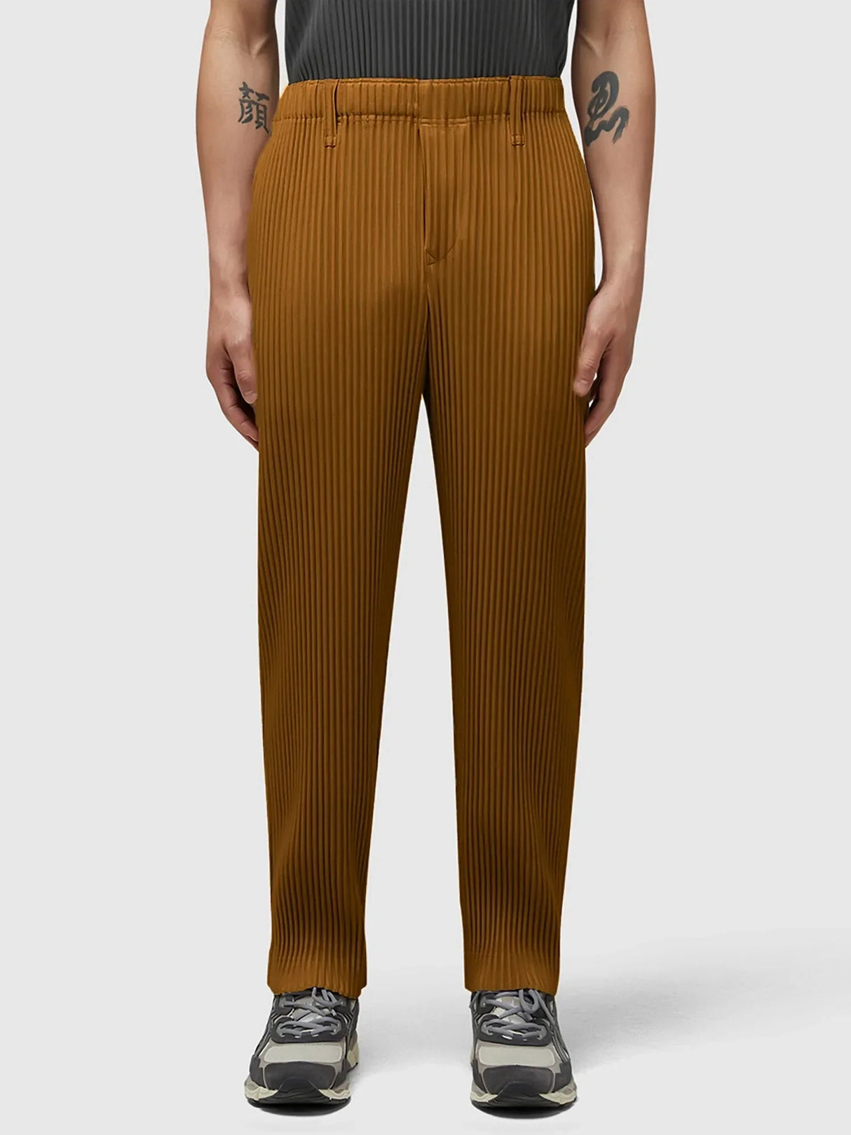 MI TEMPIO Men's Essentials New In Pleated Straight