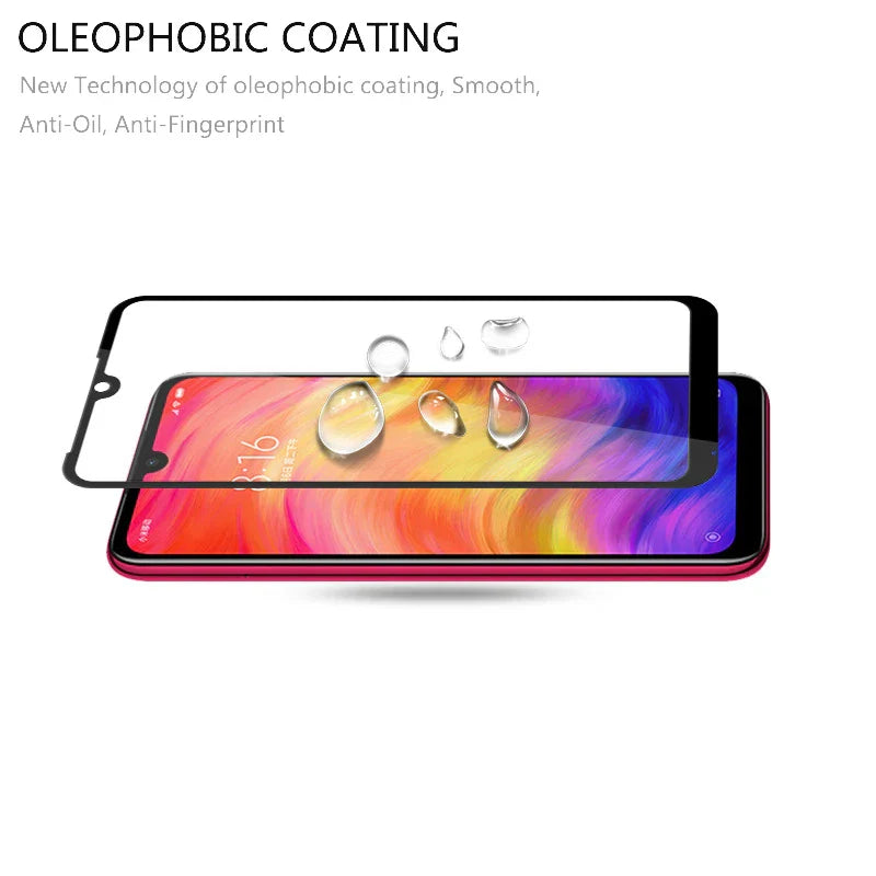 2pcs 3D Glass On Redmi Note 7 Protective