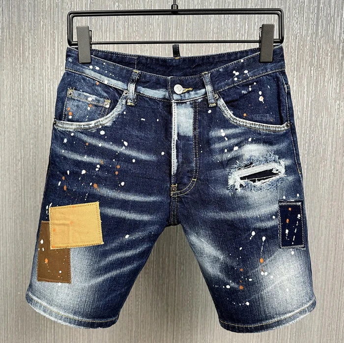 fashion BRAND Men Summer Denim dsq Shorts Print