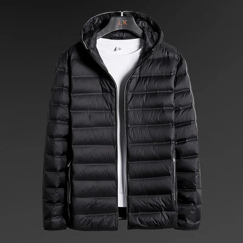 Anti-splashing Lightweight Puffer Jacket 90% White Duck Down