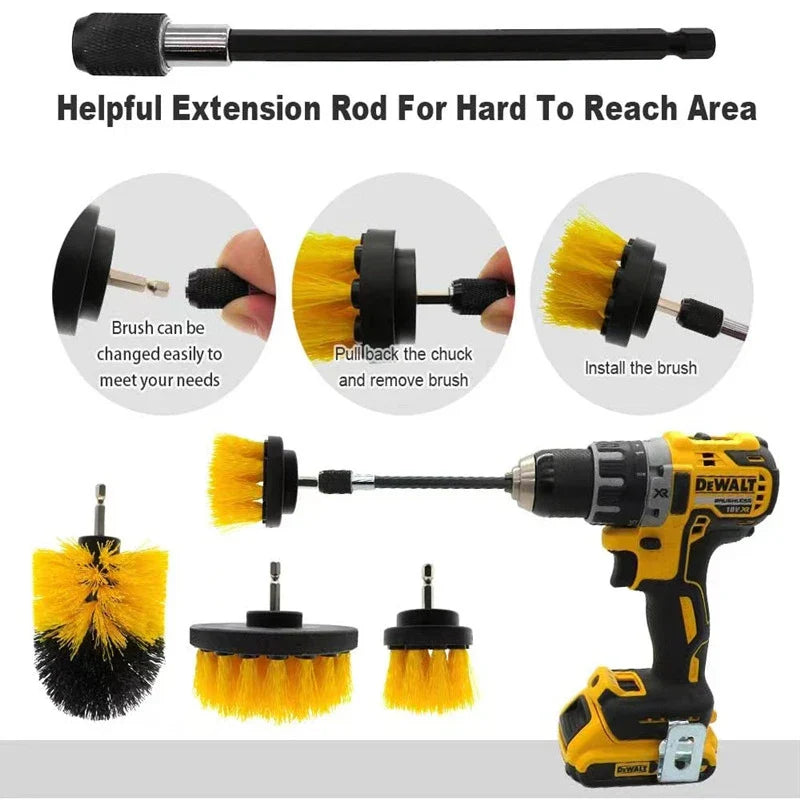Electric Drillbrush Scrub Pads Grout Power Drills Scrubber