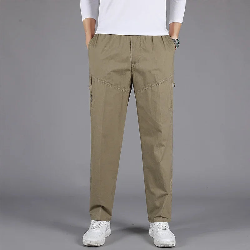 Middle Aged Men's Loose and Comfortable Pure Cotton,
