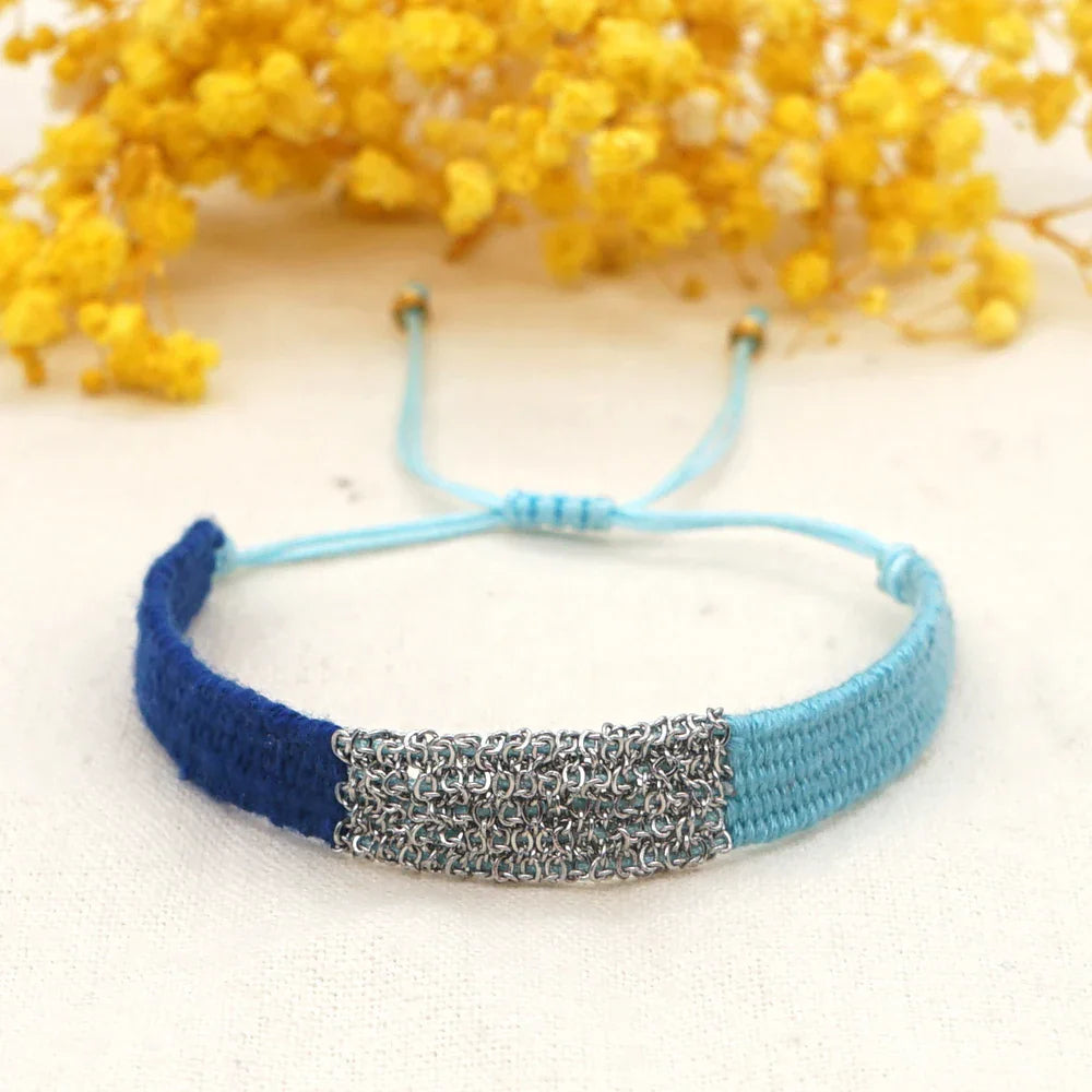 Go2Boho Braided Thread Bracelet for Women Rope Metal