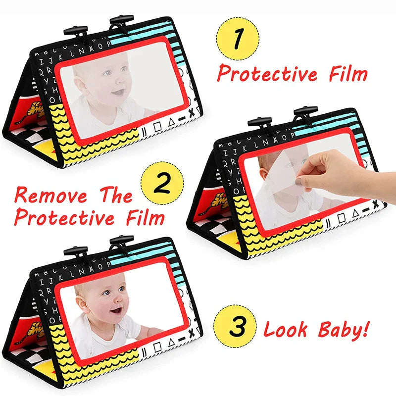 Black And White Baby Floor Mirror Tummy Time