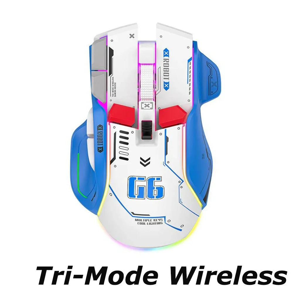 RYRA Rechargeable Bluetooth Wireless Mouse Gaming Mouse 12-Key