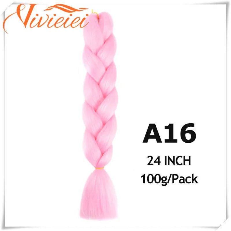 6 Pcs 24" Jumbo Synthetic Braids Hair Extensions