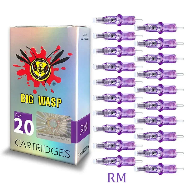 BIGWASP Purple Cartridge Tattoo Needles RM Professional Disposable