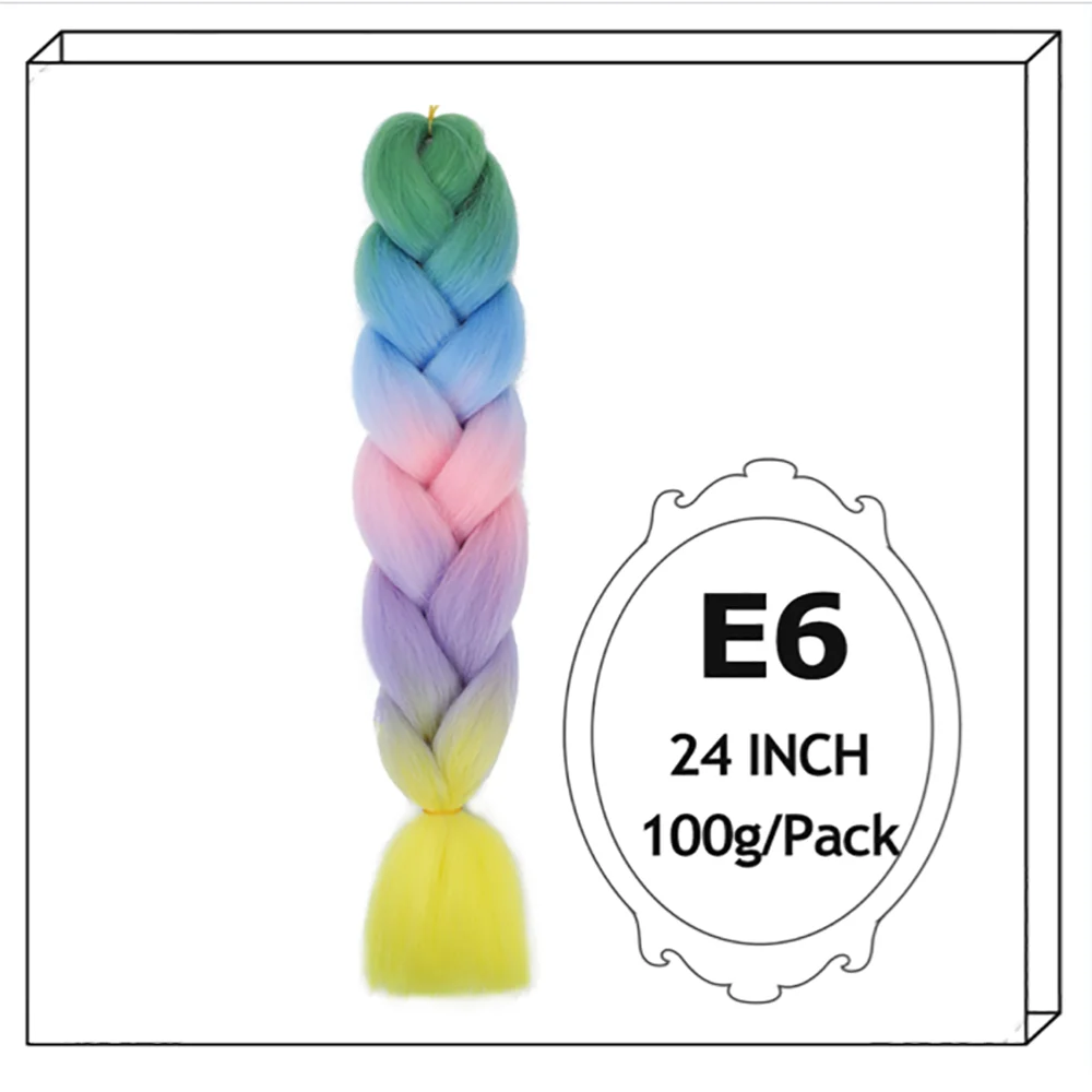 24Inch Synthetic Long Jumbo Ombre Braiding Hair For