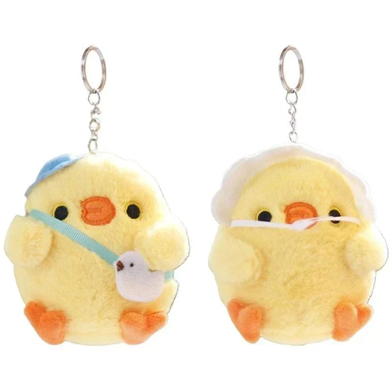 8-10cm Cute Little Yellow Chicken Pendant Plush Toy