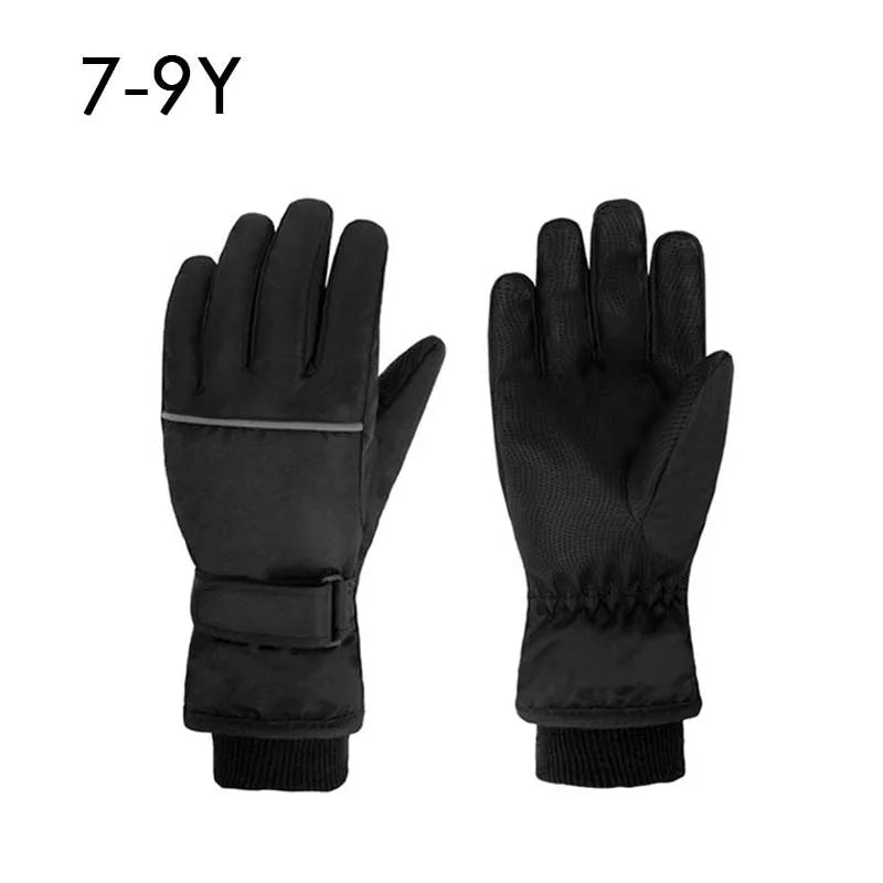 Waterproof Adult Kids Ski Gloves Thick Children Mittens