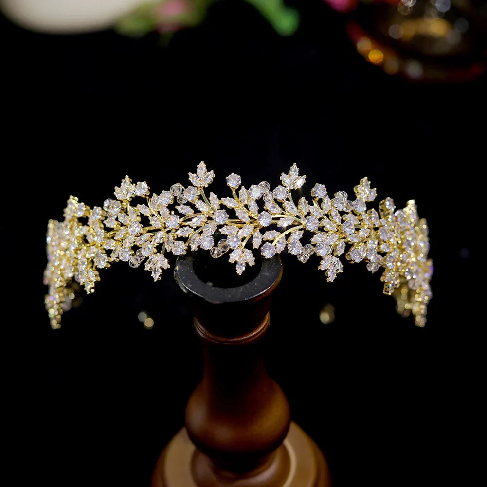 Bridal Headwear Hair Accessories Jewelry,Crowns For Women Wedding Accessories,Cubic Zirconia Crown,Tiara,Bridesmaid Gift