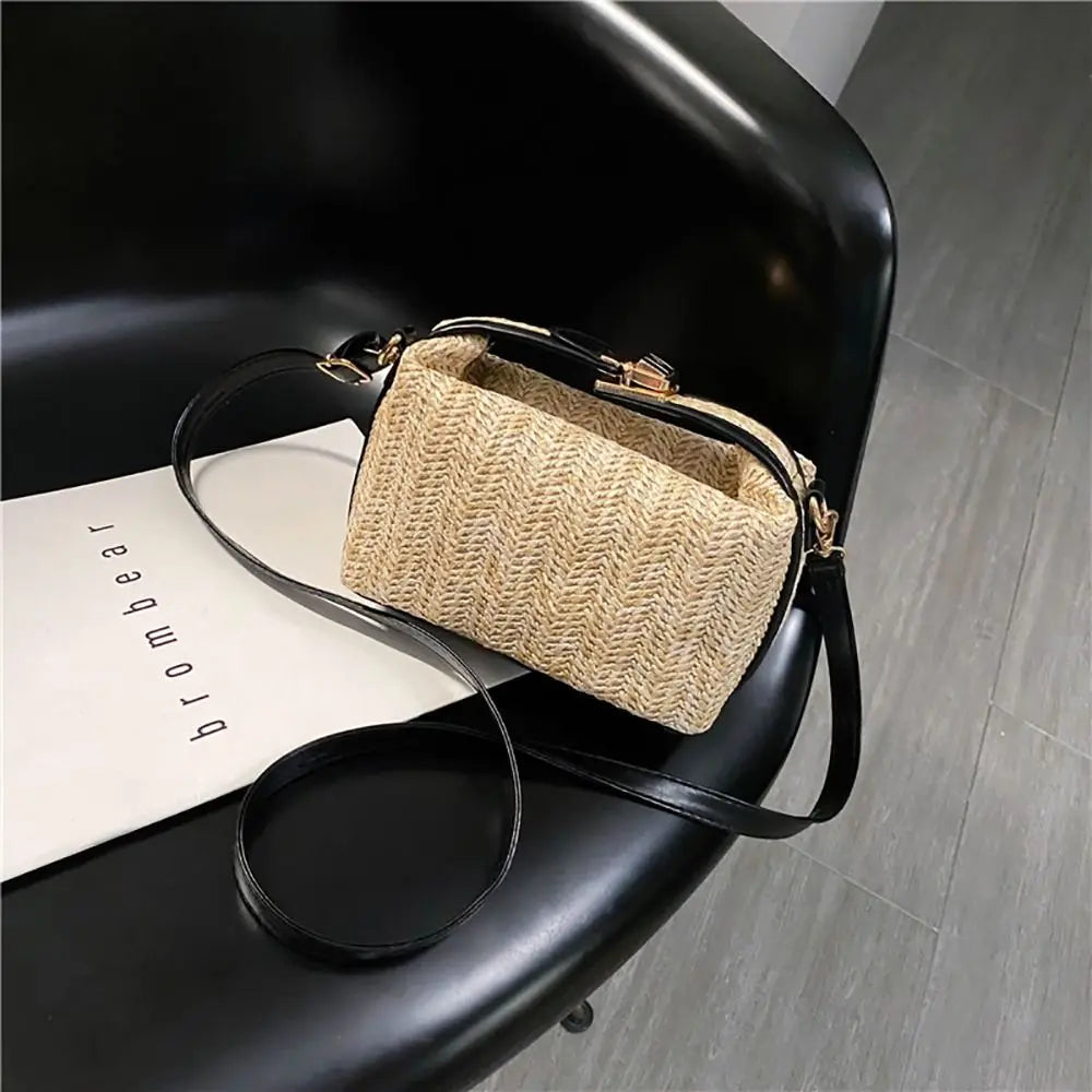 With Hardware Lock Crossbody Bag Trendy Large Capacity