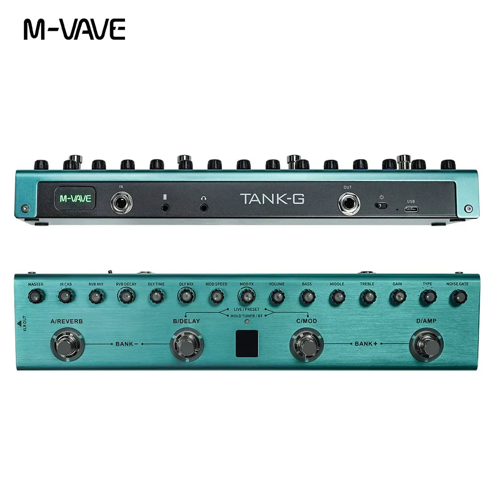M-vave Tank-G Guitar Multi-Effects Pedal 36 Presets,9 Preamp