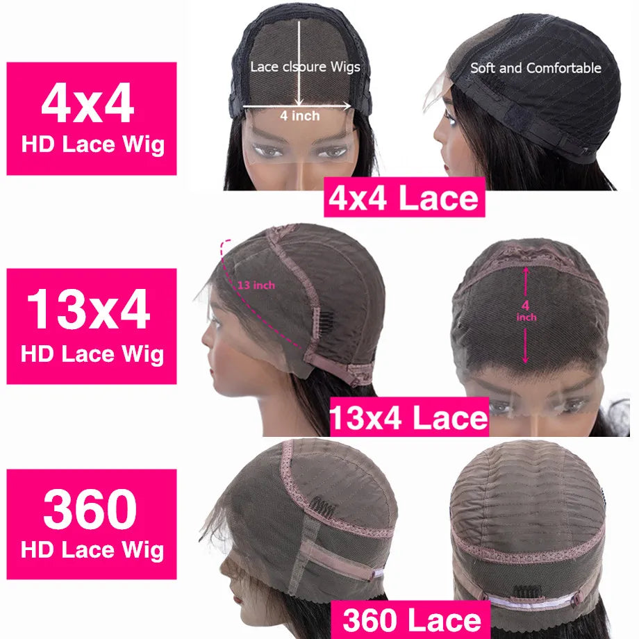Straight Lace Front Wigs Human Hair 13x4 13x6