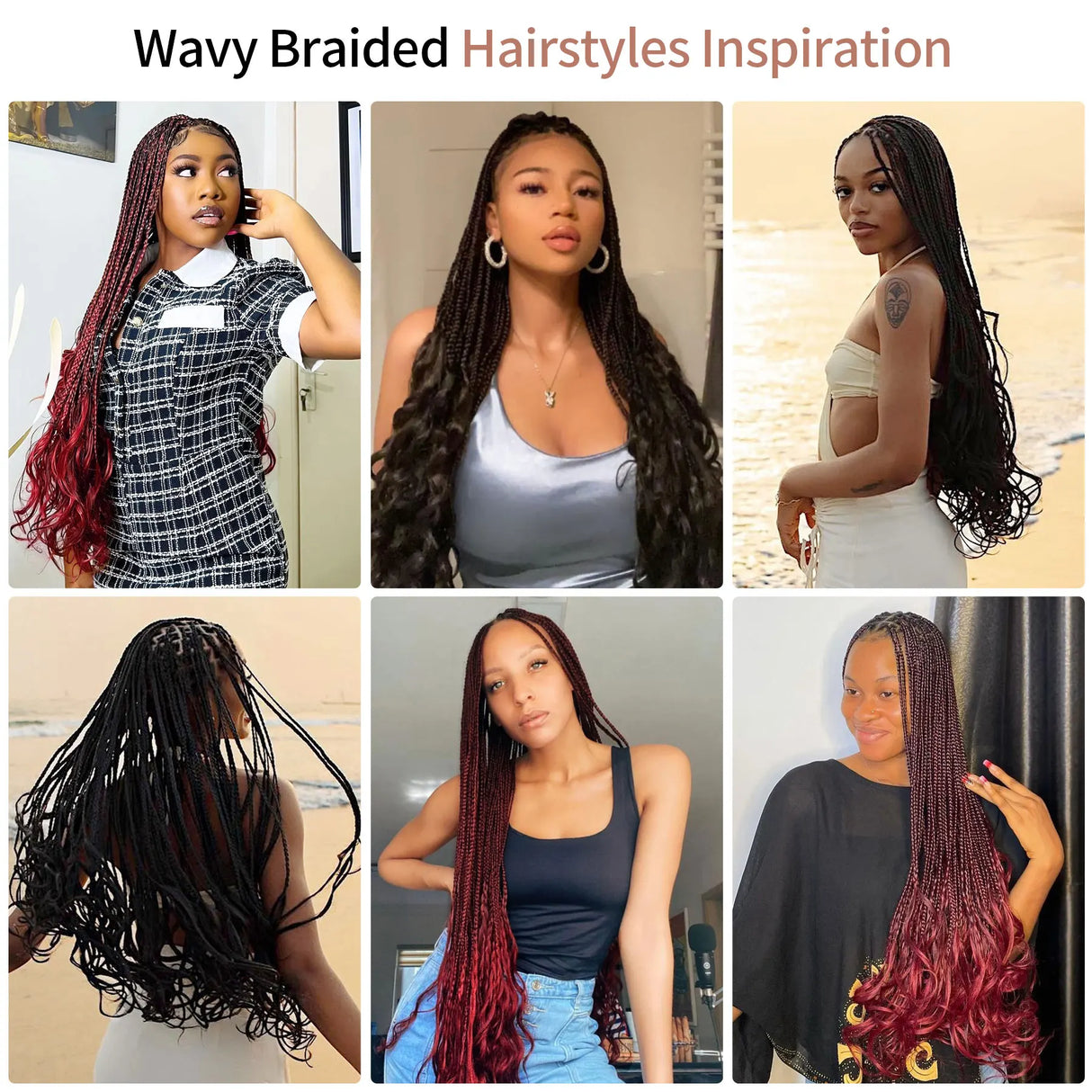 Kaylss 38‘’ Full Double Lace Front Knotless Box Braided Wigs with Baby Hair Super Long Braids Wig With Curls Ends