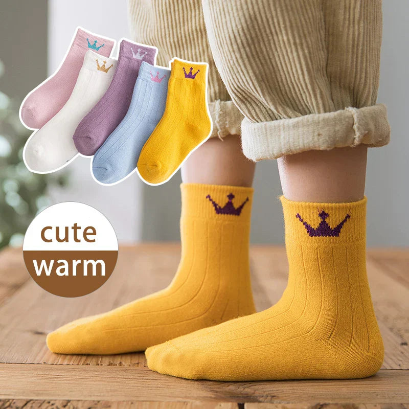 Kids Socks Girl Boy Fall Winter Thick Warm