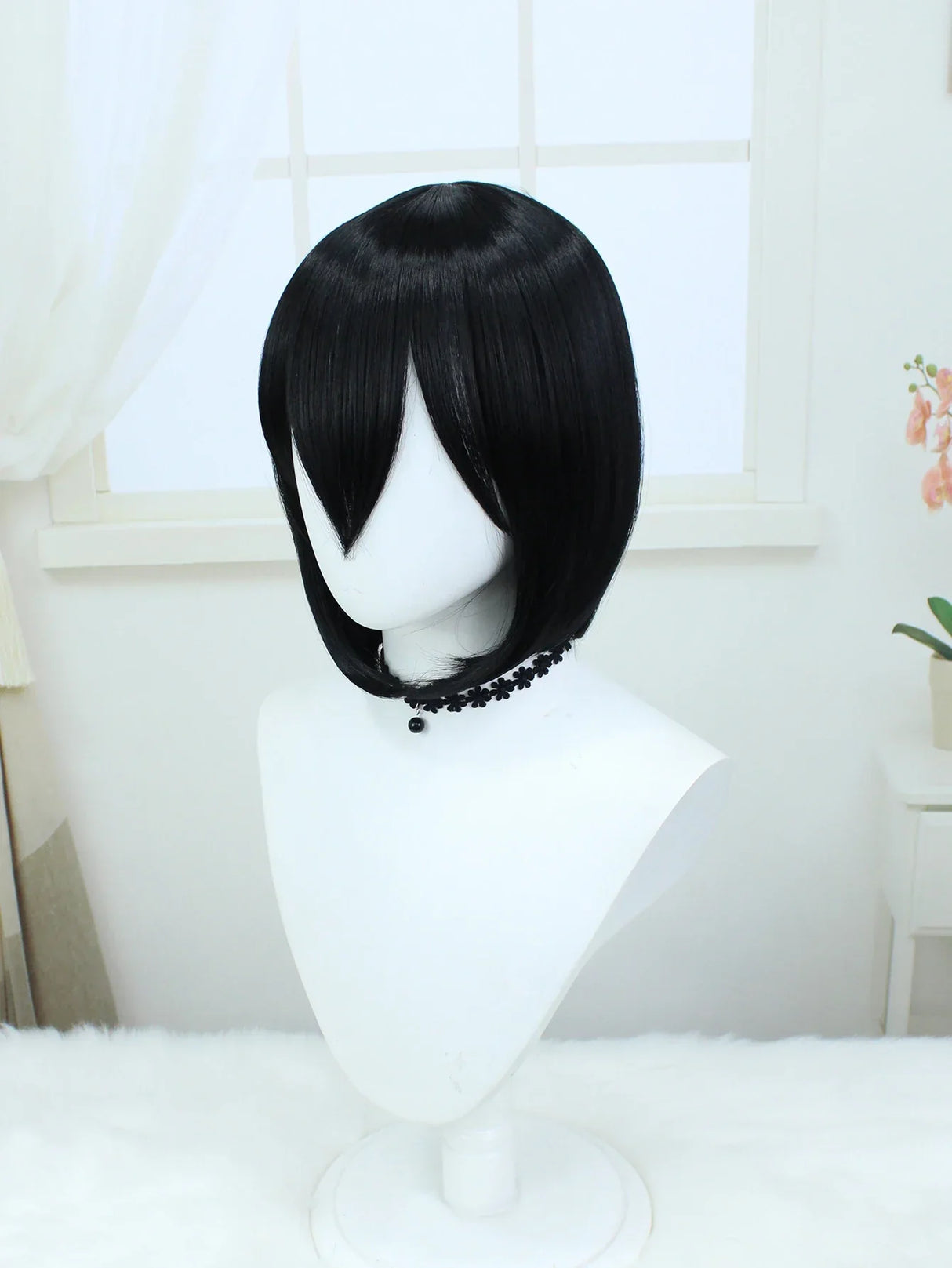 Short 11.8 Inches Straight Synthetic Wig for Cosplay