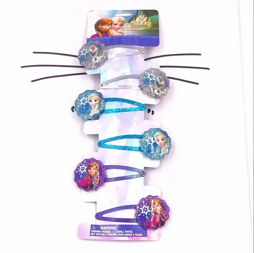 6PCS/Lot Hair Accessories Princess Elsa Anna Elastic Hair