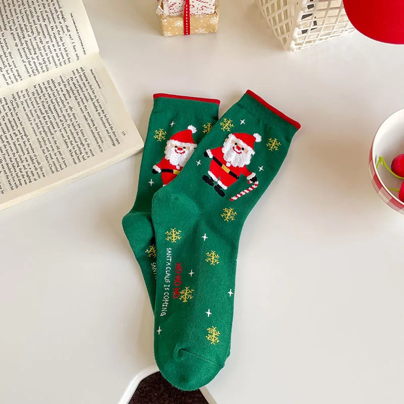 4 Pairs/Lot Children Girls Socks Christmas Socks For