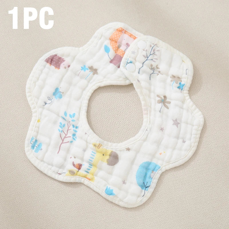 5PCS Baby Bath Towel 100% Cotton 6 Layers