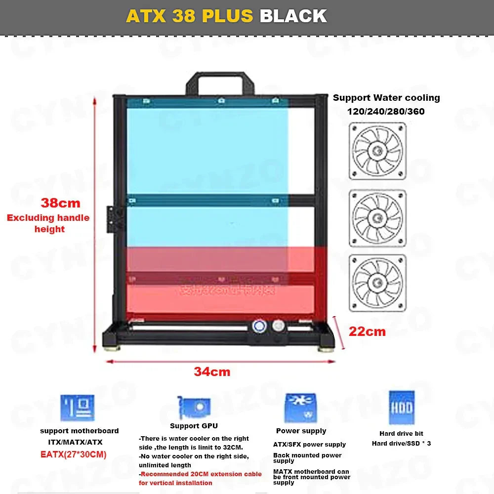 DIY Gamers Cabinet MOD ITX MATX PC Case