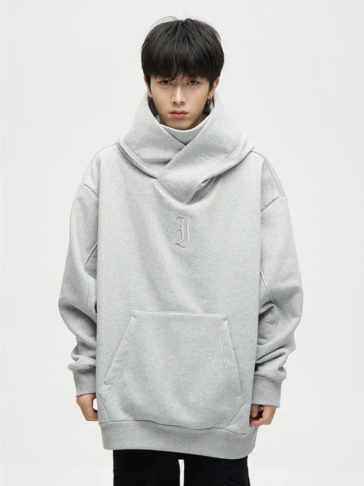 Autumn Ninja Streetwear Turtleneck Hoodies For Men Letter
