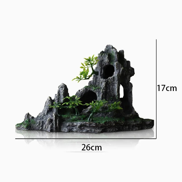Fish Tank Plant Rockery Multi-style Aquarium Decoration,Resin Artificial