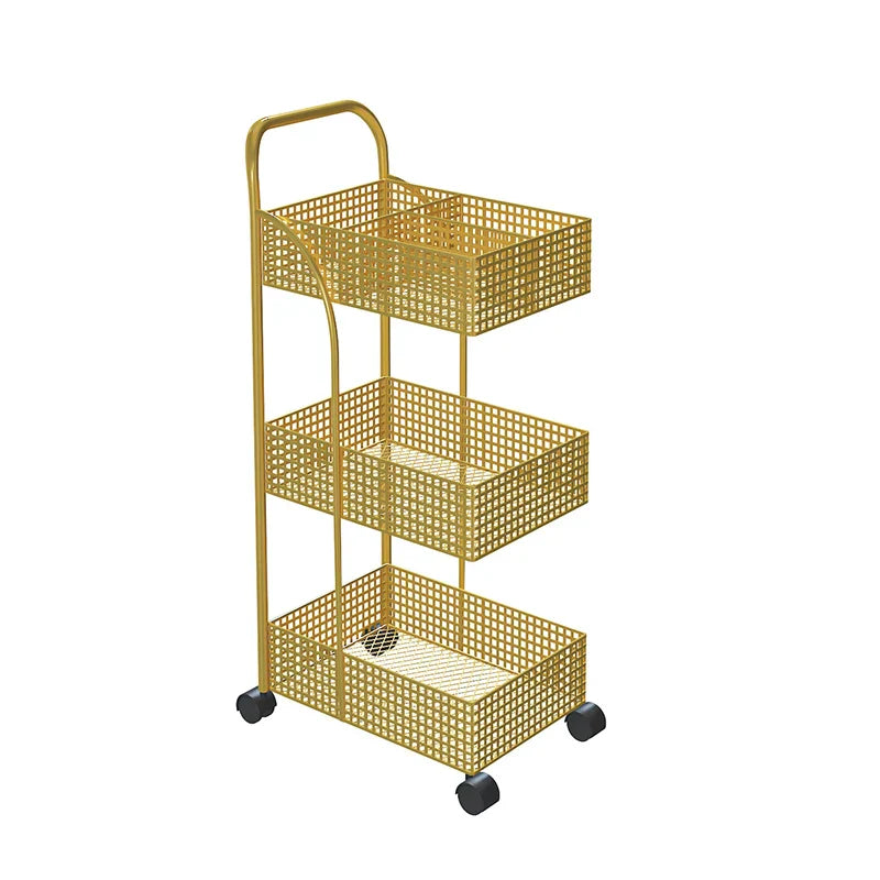 Utility Bathroom Cabinets Trolley Storage Bookcase Metal Basket