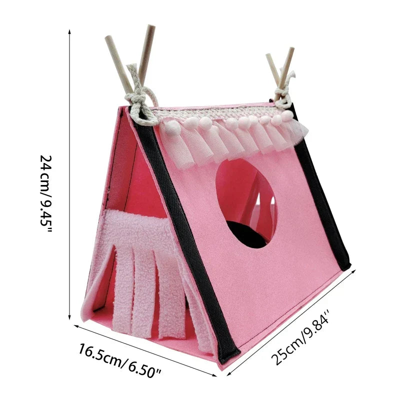 Small Animal Hideout Tent Cage House Warm Bed