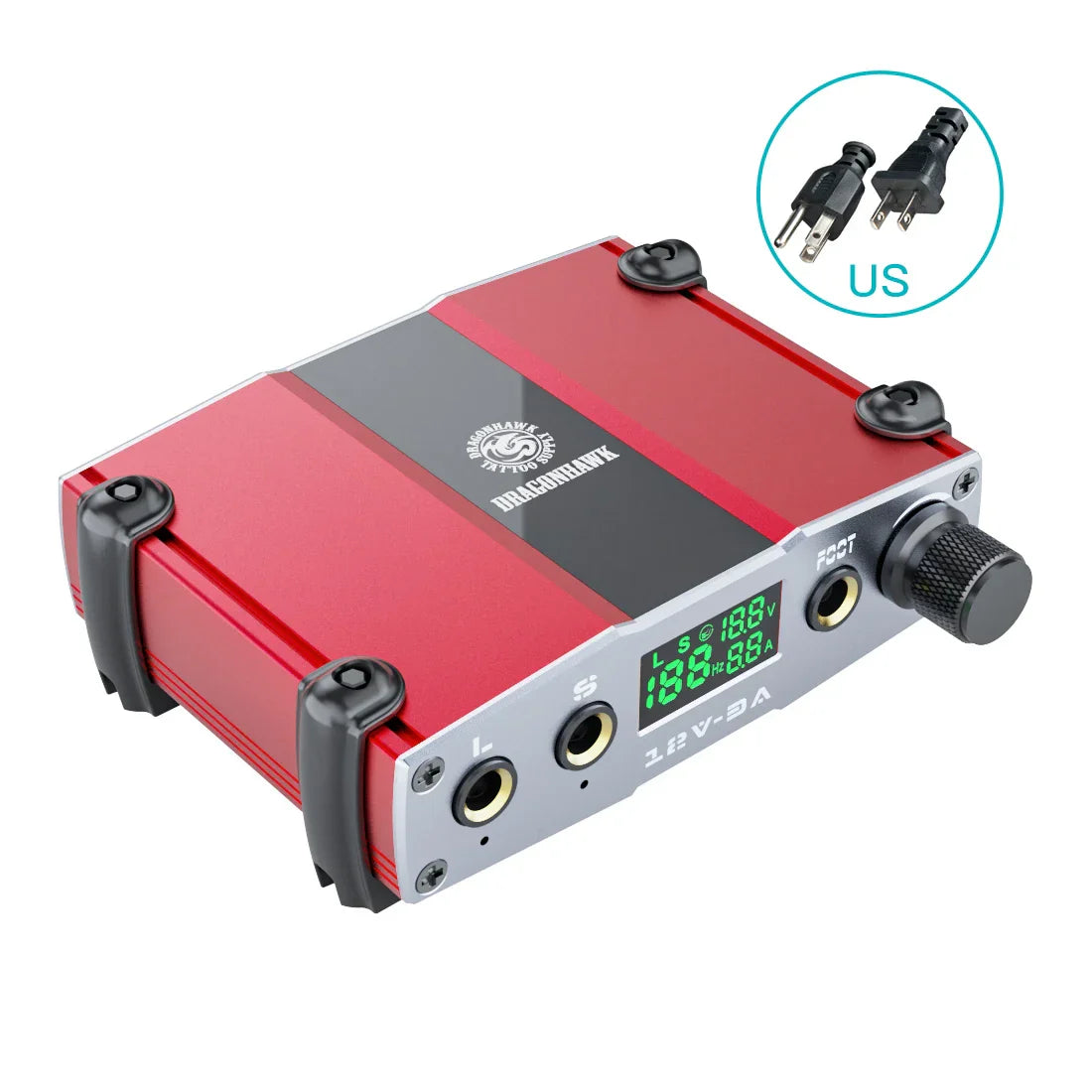 New Dragonhawk Professional Tattoo Power Supply Digital LCD